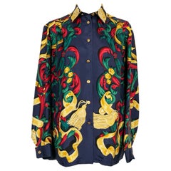Hermès Blue-Ton Top / Shirt in Silk