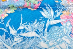 Hermès Blue Tropical Garden Silk Scarf New in Box