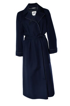Hermes, blue wool trench coat