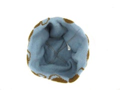 Hermès Blue X Brown H Logo Graffiti Beanie 220995 Hat