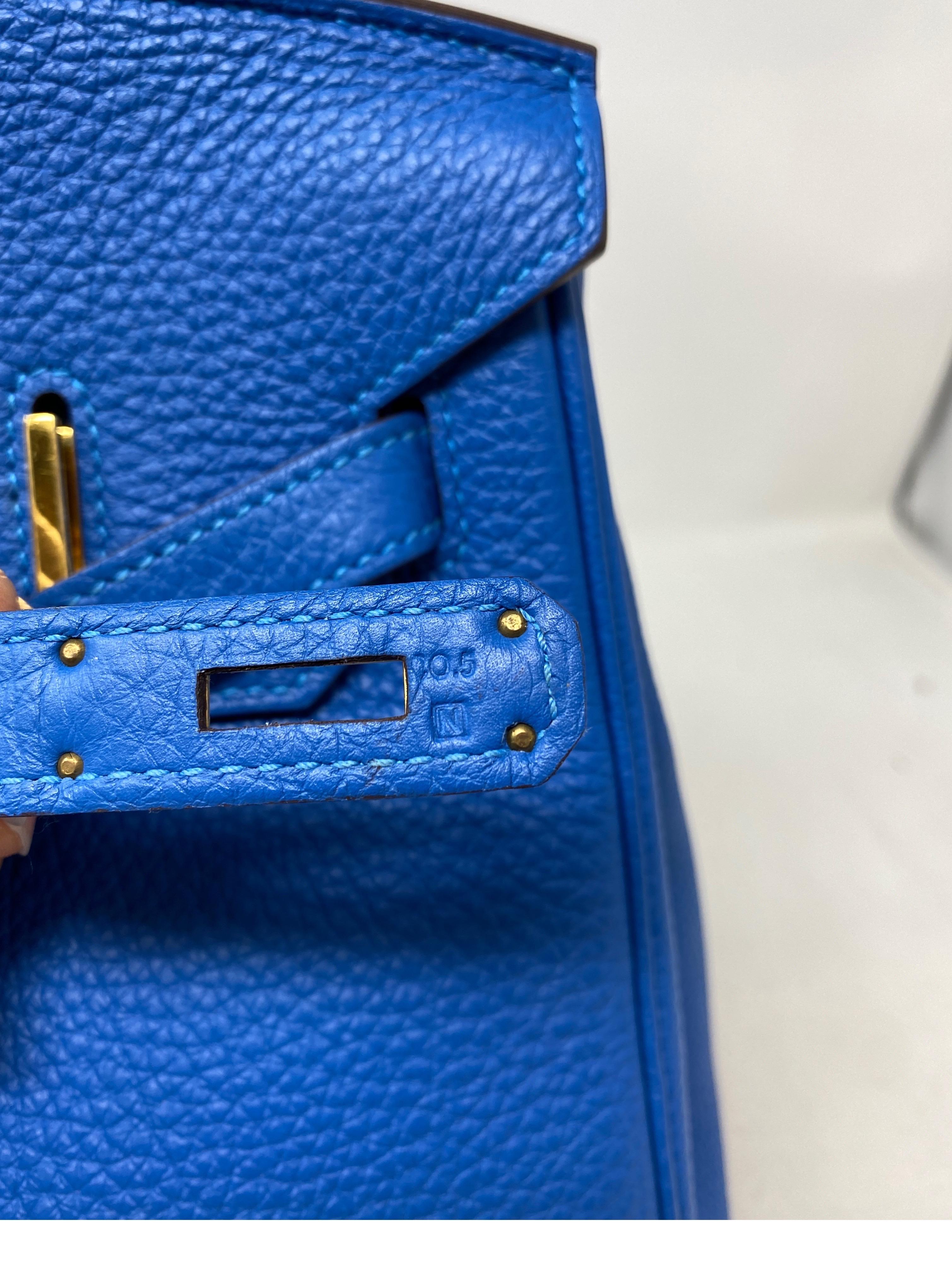 Hermes Blue Zanzibar Birkin 35 Bag 5
