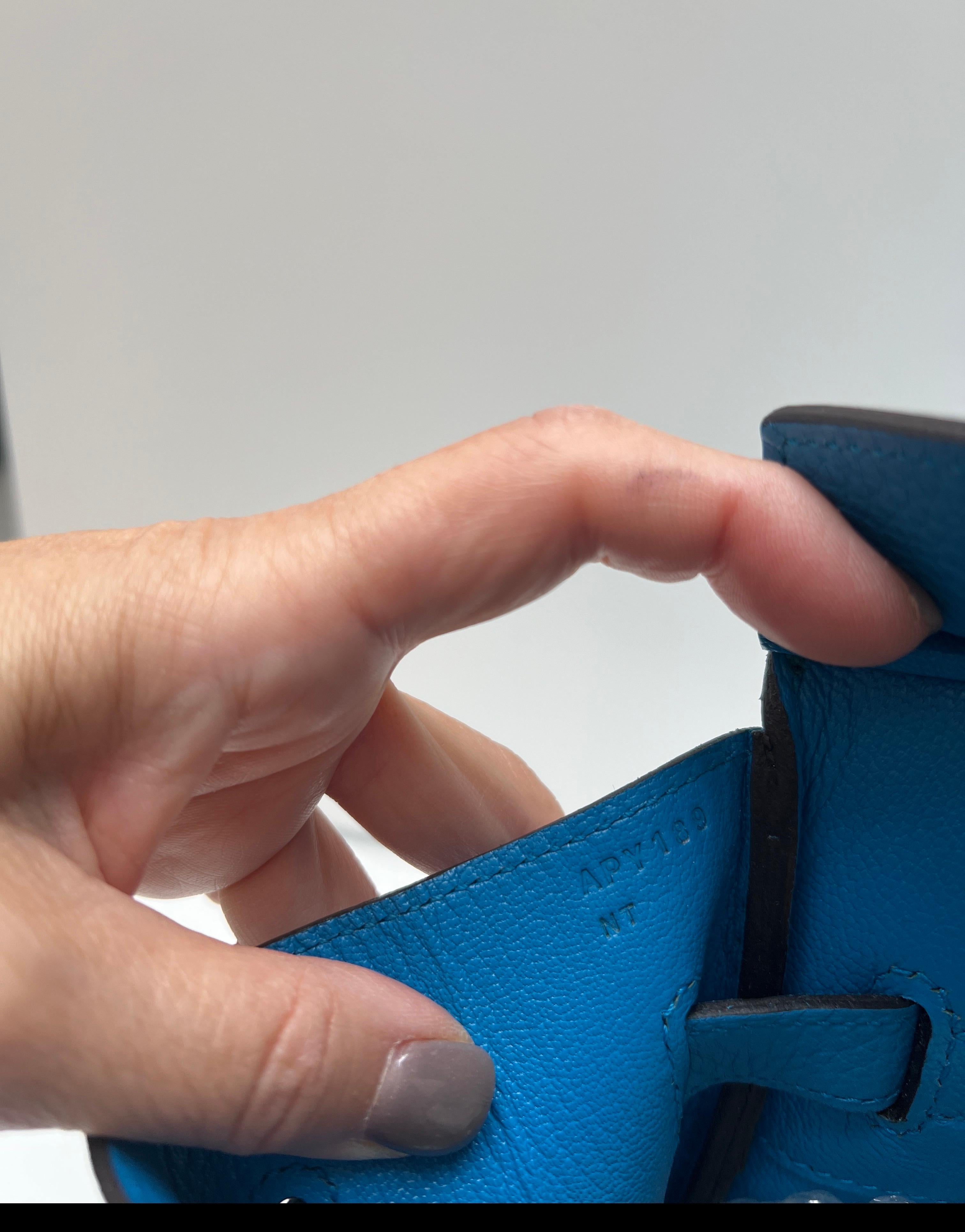 Sac Hermes Birkin 35 bleu Zanzibar en vente 14