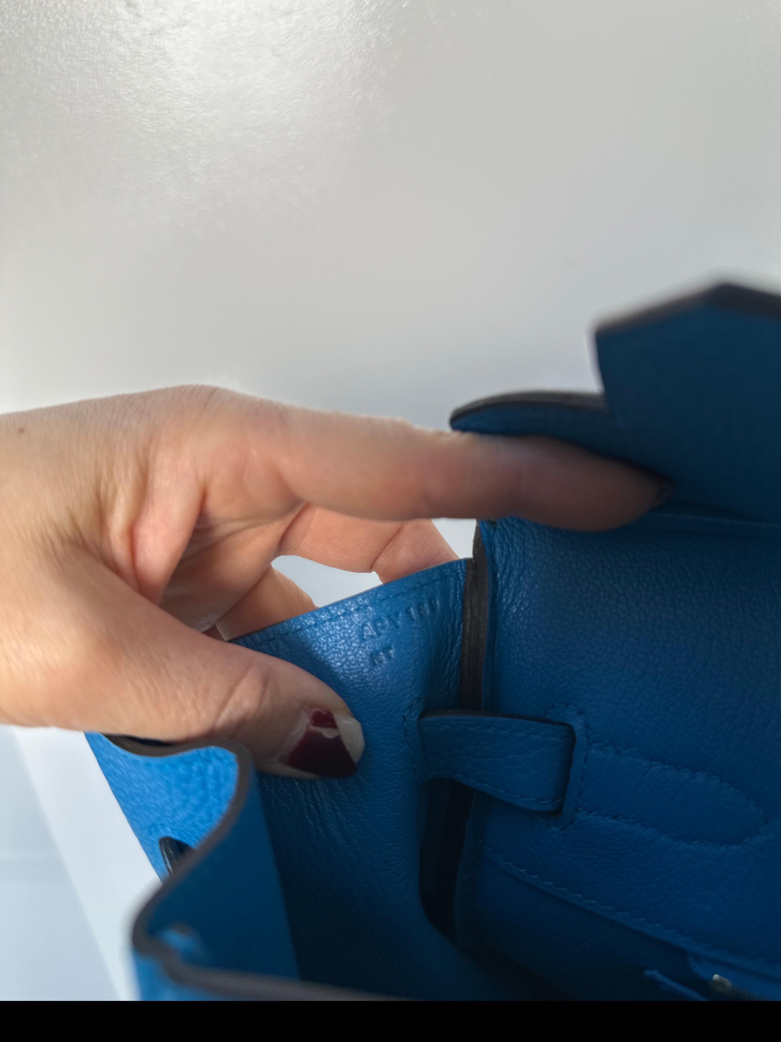 Hermes Blue Zanzibar Birkin 35 Bag 3