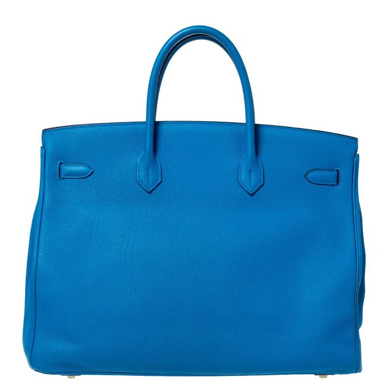 Hermes Blue Zanzibar Togo Leather Gold Hardware Birkin 40 Bag For Sale ...