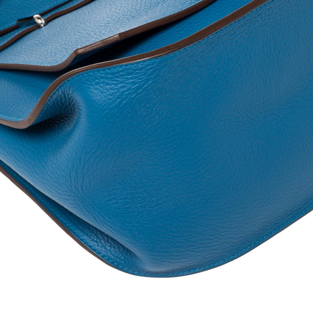Hermes Blue Zanzibar Togo Leather Palladium Hardware Jypsiere 37 Bag 3