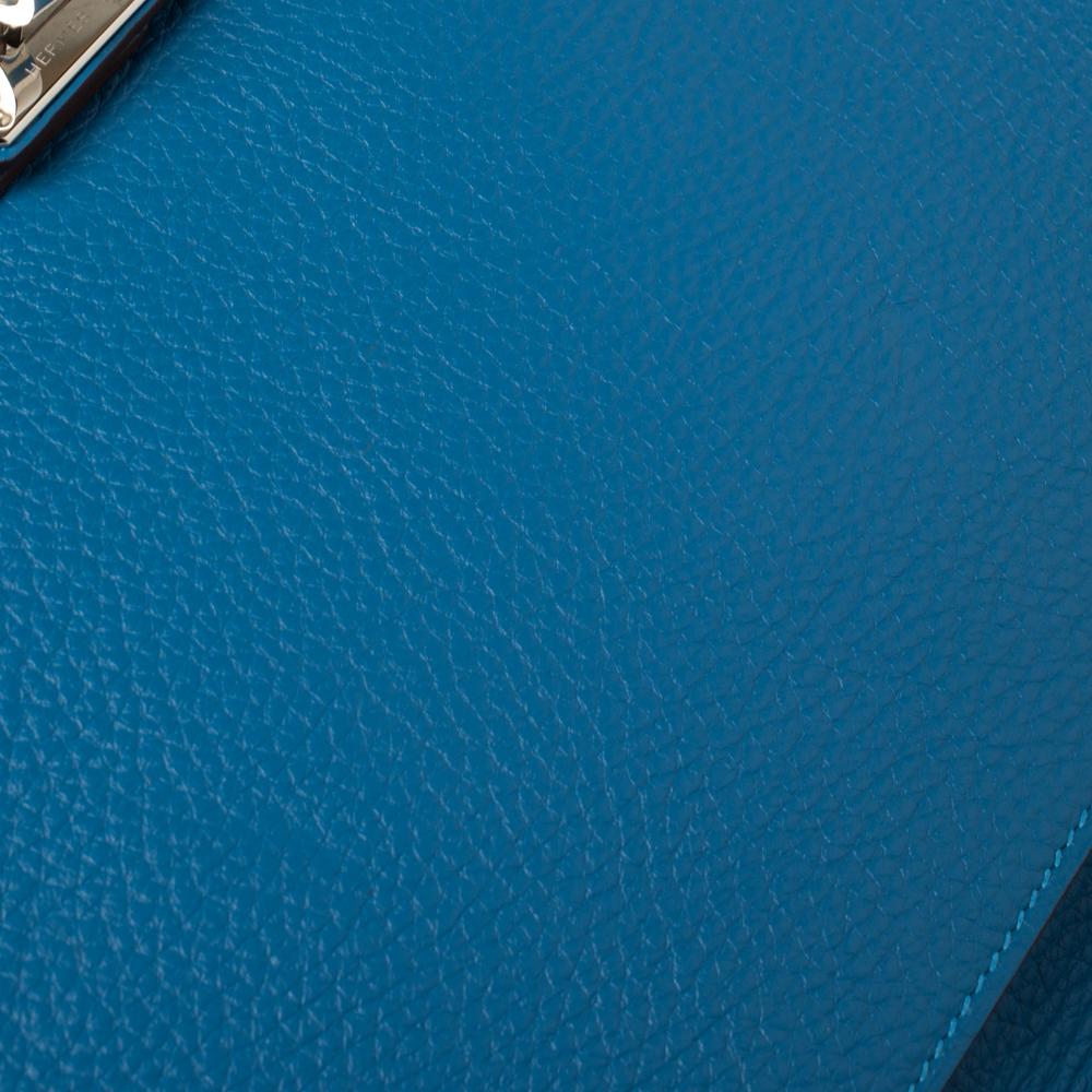 Hermes Blue Zanzibar Togo Leather Palladium Hardware Jypsiere 37 Bag 4