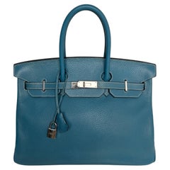 Bolso Hermes Jean Birkin 35 Azul