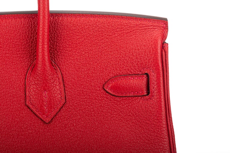 New in stock! Hermès 25cm Birkin in Rouge Casaque in Togo leather