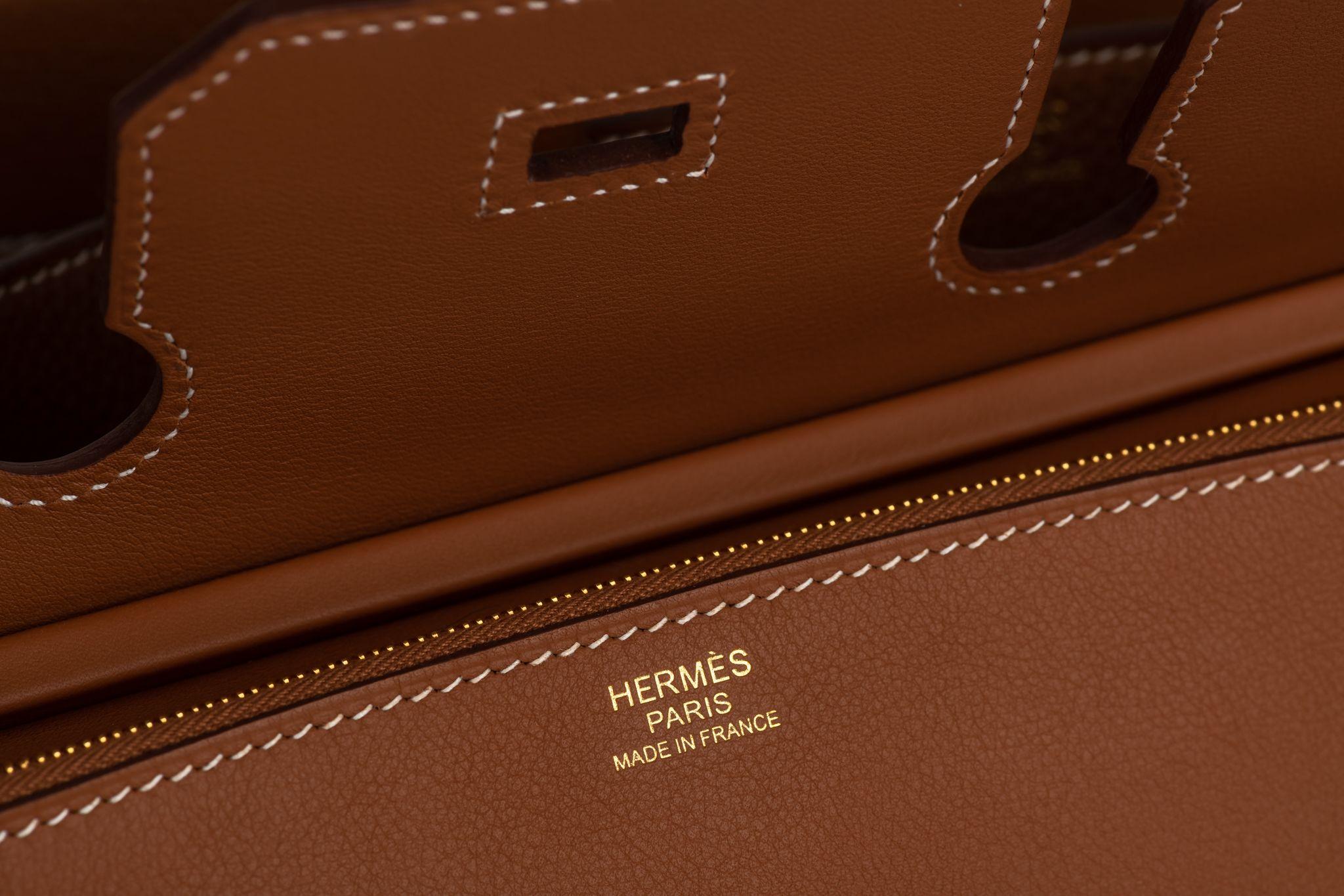 Hermès BNIB Birkin 30 3 in 1 Tasche Gold im Angebot 8