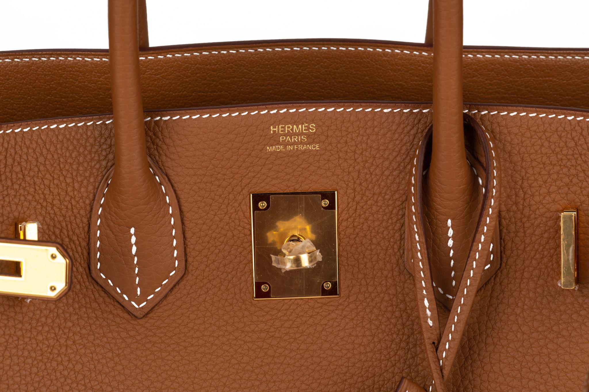 Hermès BNIB Birkin 30 3 in 1 Tasche Gold im Angebot 4