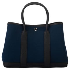 HERMES Twill H Veau Negonda Garden Party 36 MM Tote