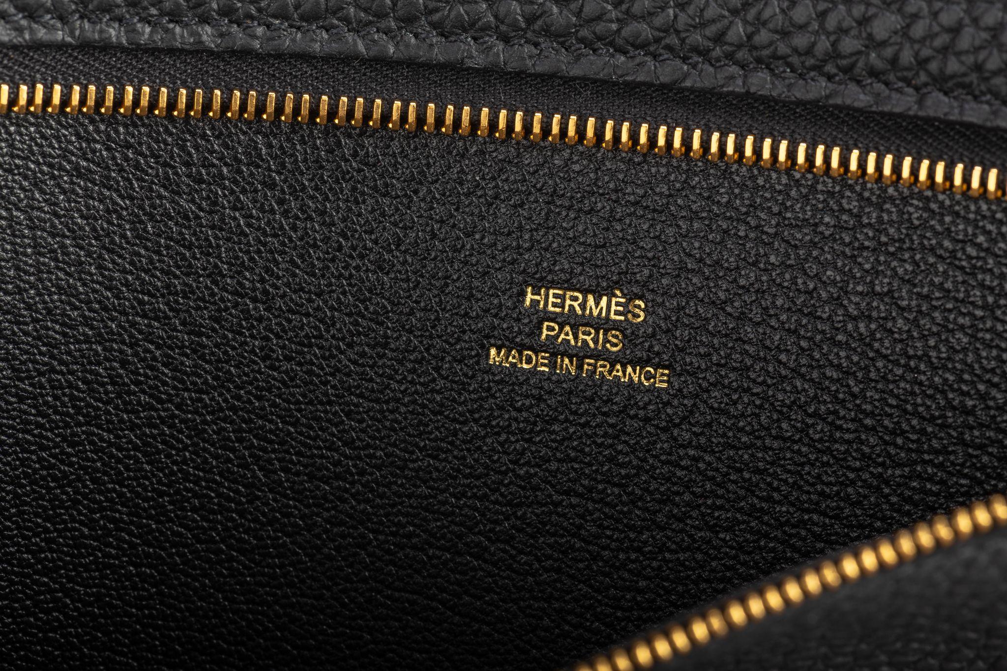 Hermes BNIB Black Togo Backpocket For Sale 1