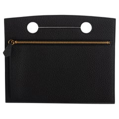 Hermes BNIB Black Togo Backpocket