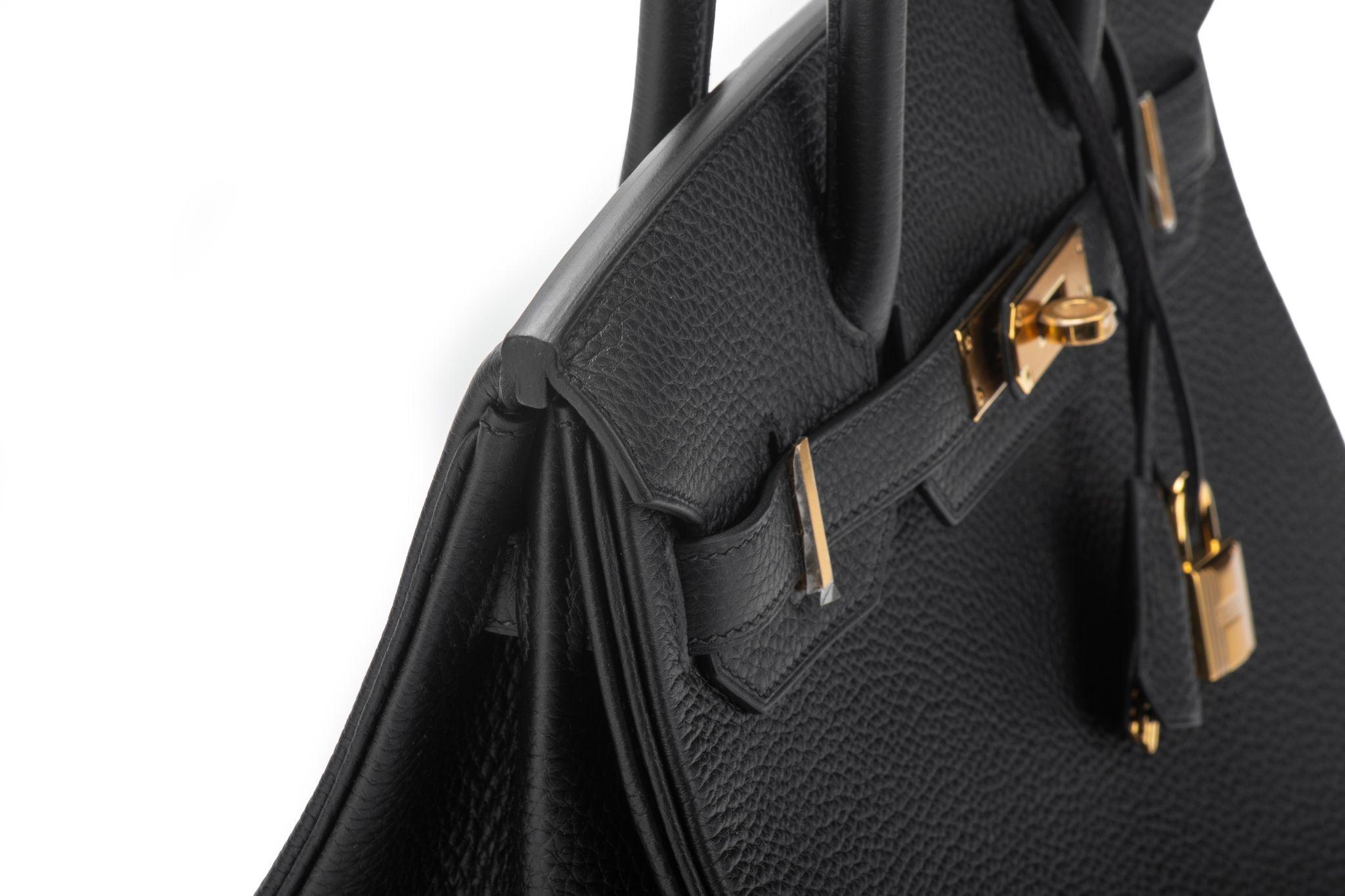 Hermes BNIB Black Togo Gold Birkin 30 For Sale 6