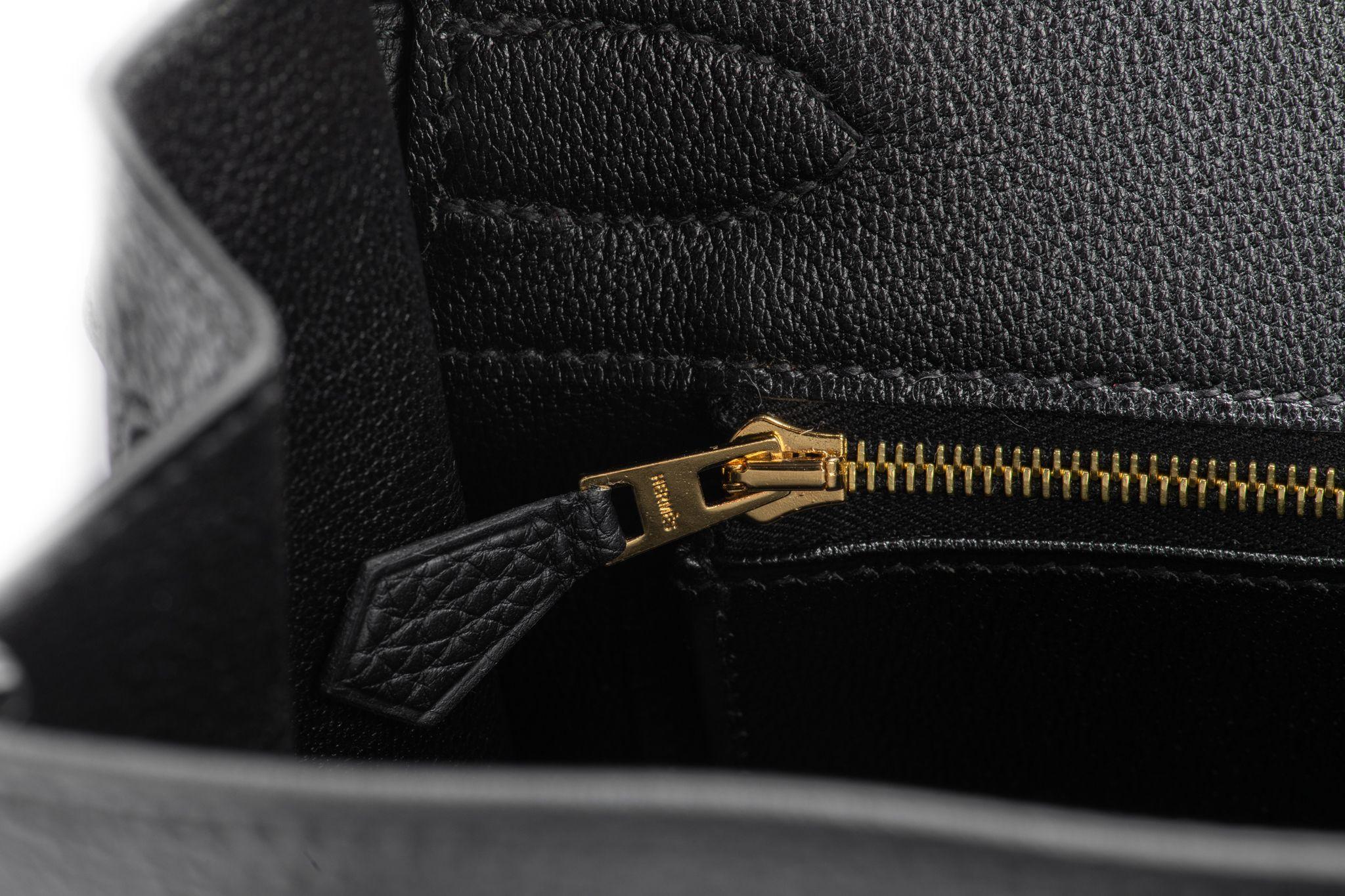 Hermes BNIB Black Togo Gold Birkin 30 For Sale 7