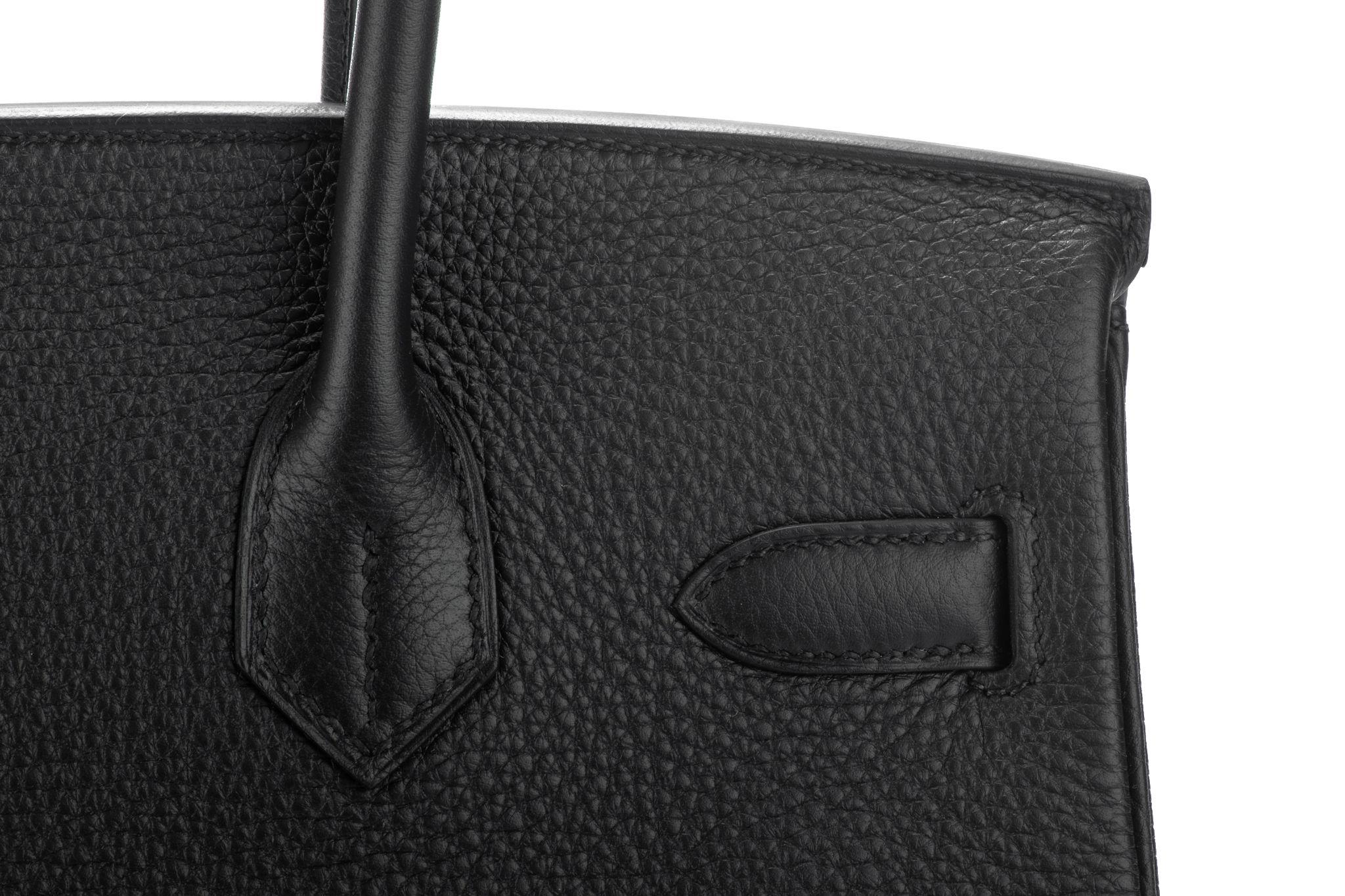 Hermes BNIB Black Togo Gold Birkin 30 For Sale 3