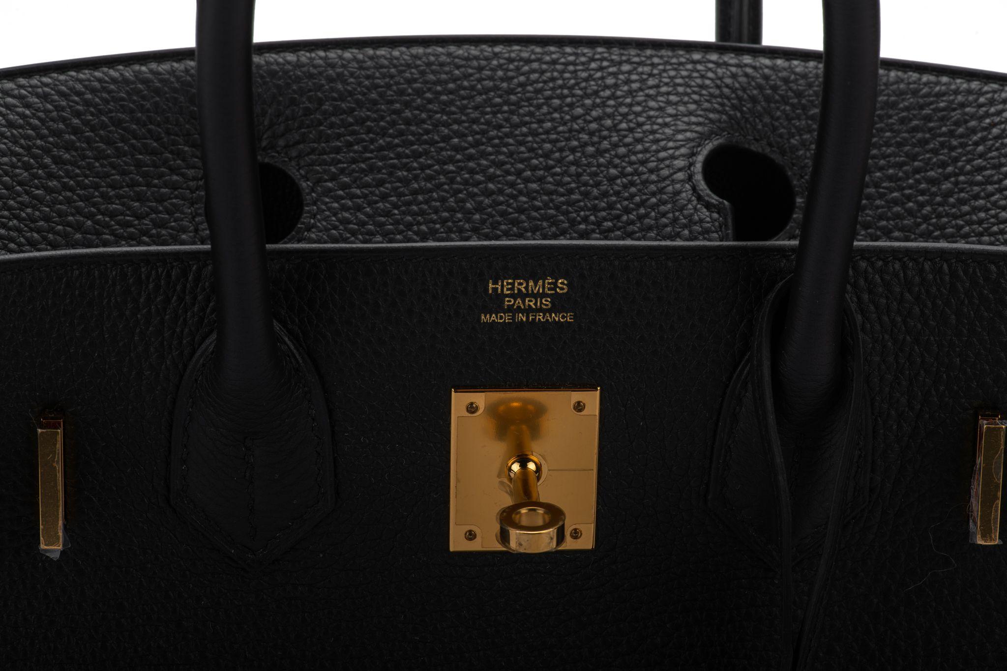 Hermes BNIB Black Togo Gold Birkin 30 For Sale 4