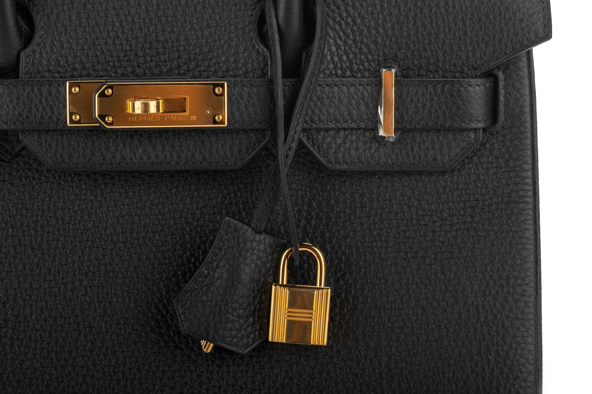 Hermes BNIB Black Togo Gold Birkin 30 For Sale 5