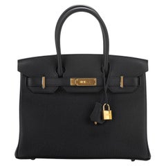 Hermes BNIB Black Togo Gold Birkin 30