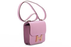 Hermes BNIB Constance 18 Mauve Rose Gold
