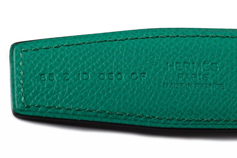 Women's Hermès BNIB Green Jade Blue H Belt For Sale