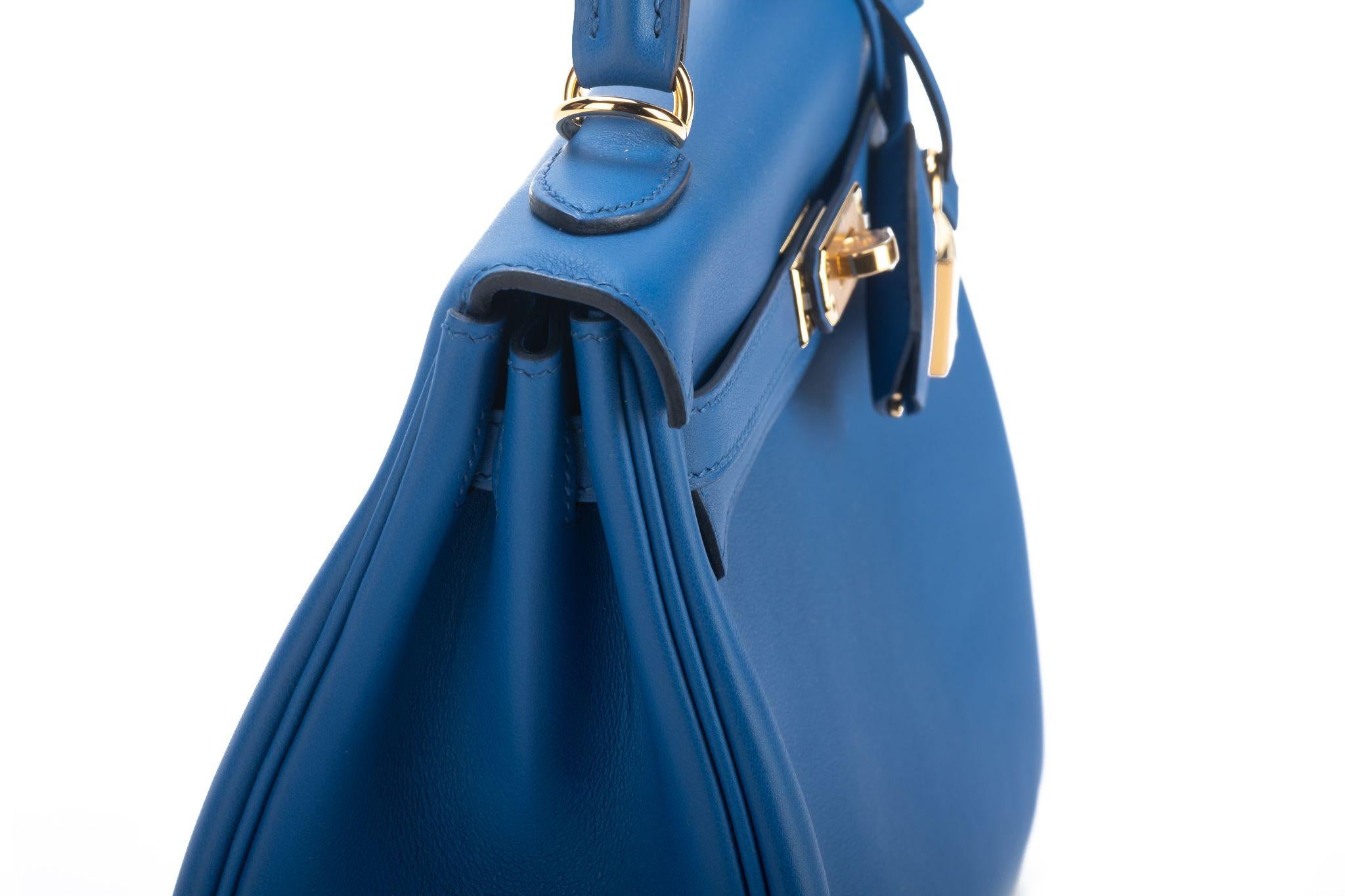 Hermes BNIB Kelly 25 Bleu France Swift en vente 2