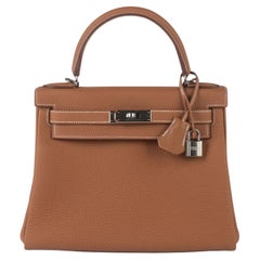 Hermes BNIB Kelly 28 Retournè Gold Togo Hermes BNIB Kelly 28 Retournè Gold Togo