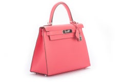 Hermes BNIB Kelly 28 Rose Azalee Epsom