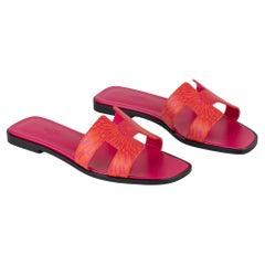 Hermes Etoupe Oran Sandals - 5 For Sale on 1stDibs