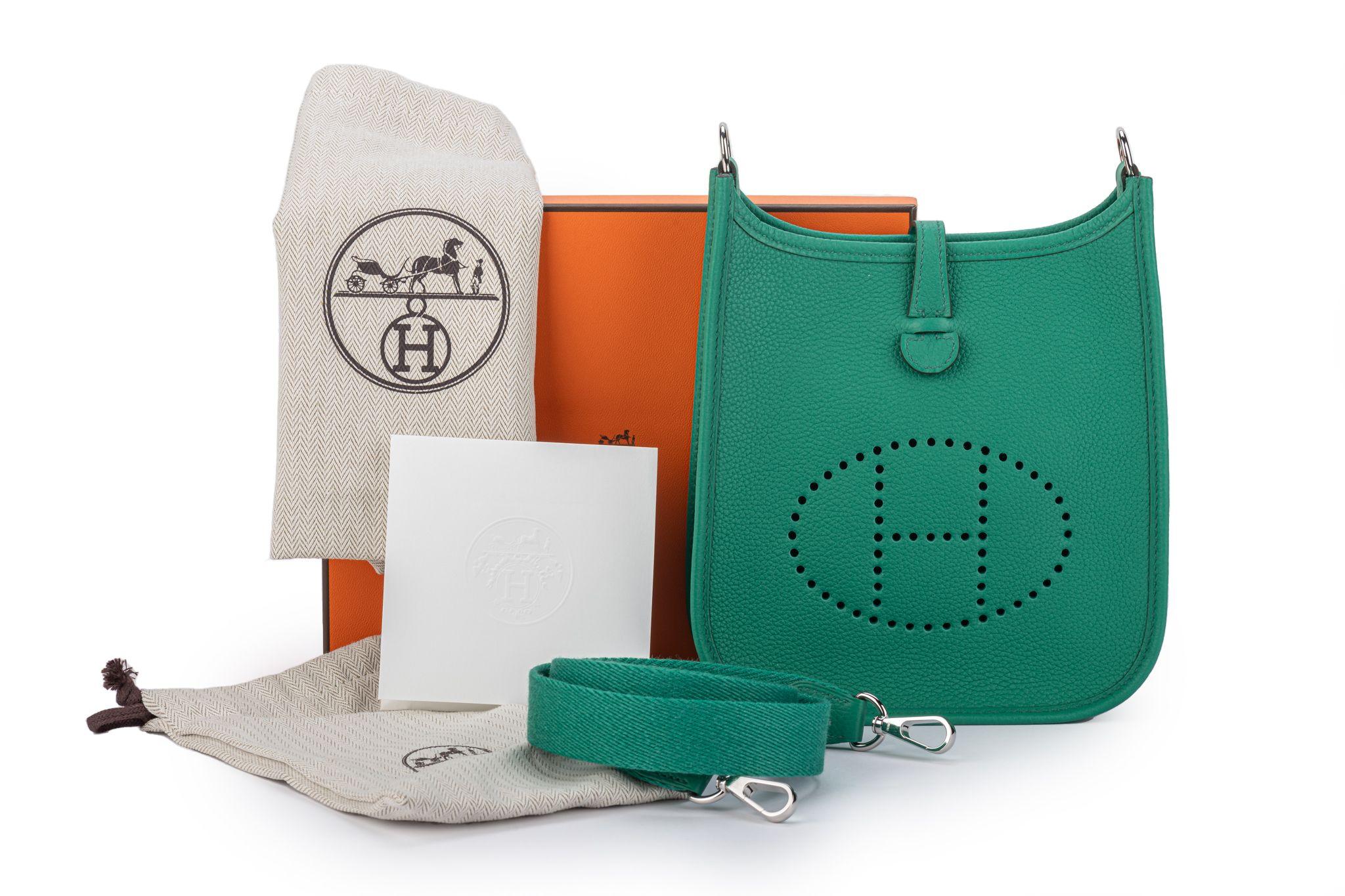 Hermes BNIB Mini Evelyne Green Jade 7