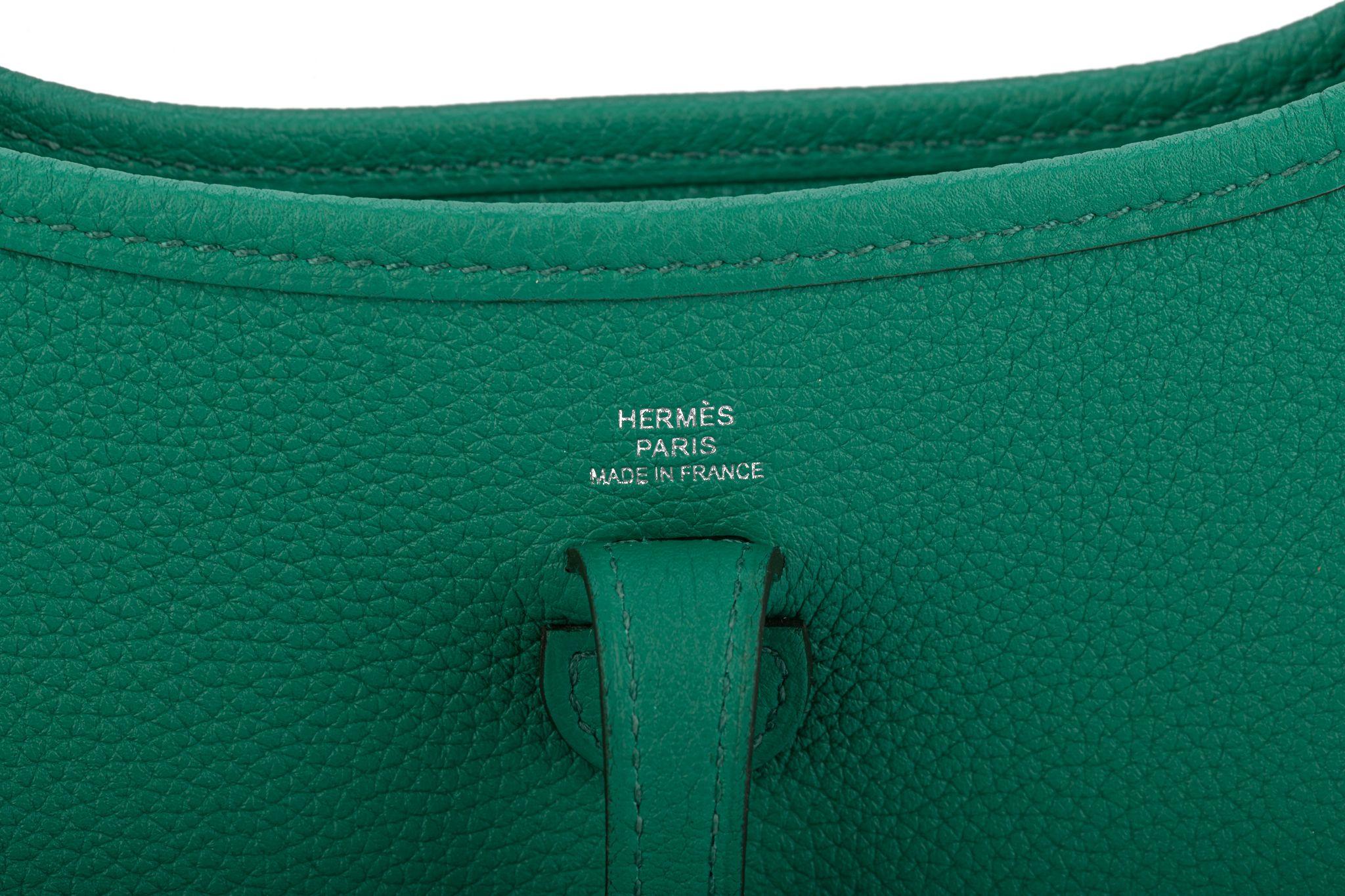 Women's Hermes BNIB Mini Evelyne Green Jade