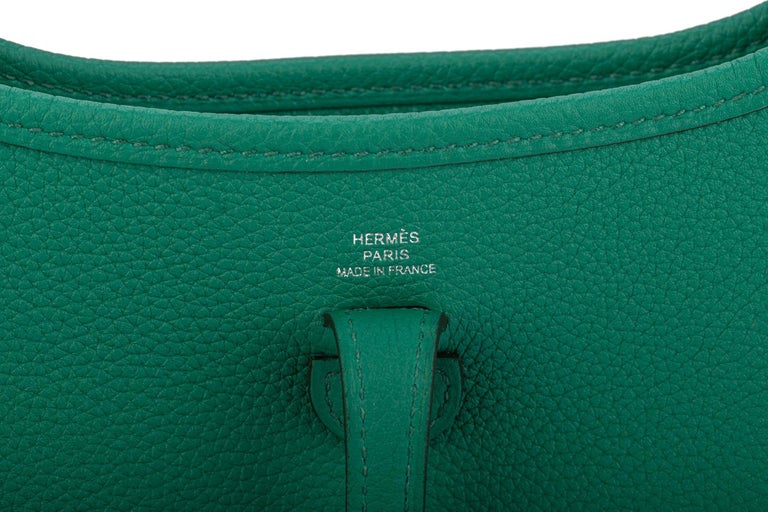 Hermes BNIB Mini Evelyne Green Jade For Sale at 1stDibs | hermes ...