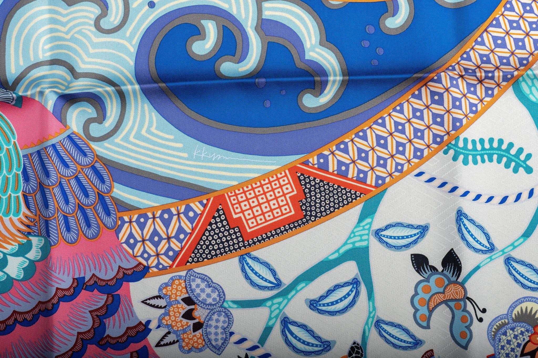 Hermès BNIB Multicolor Silk Scarf In New Condition For Sale In West Hollywood, CA