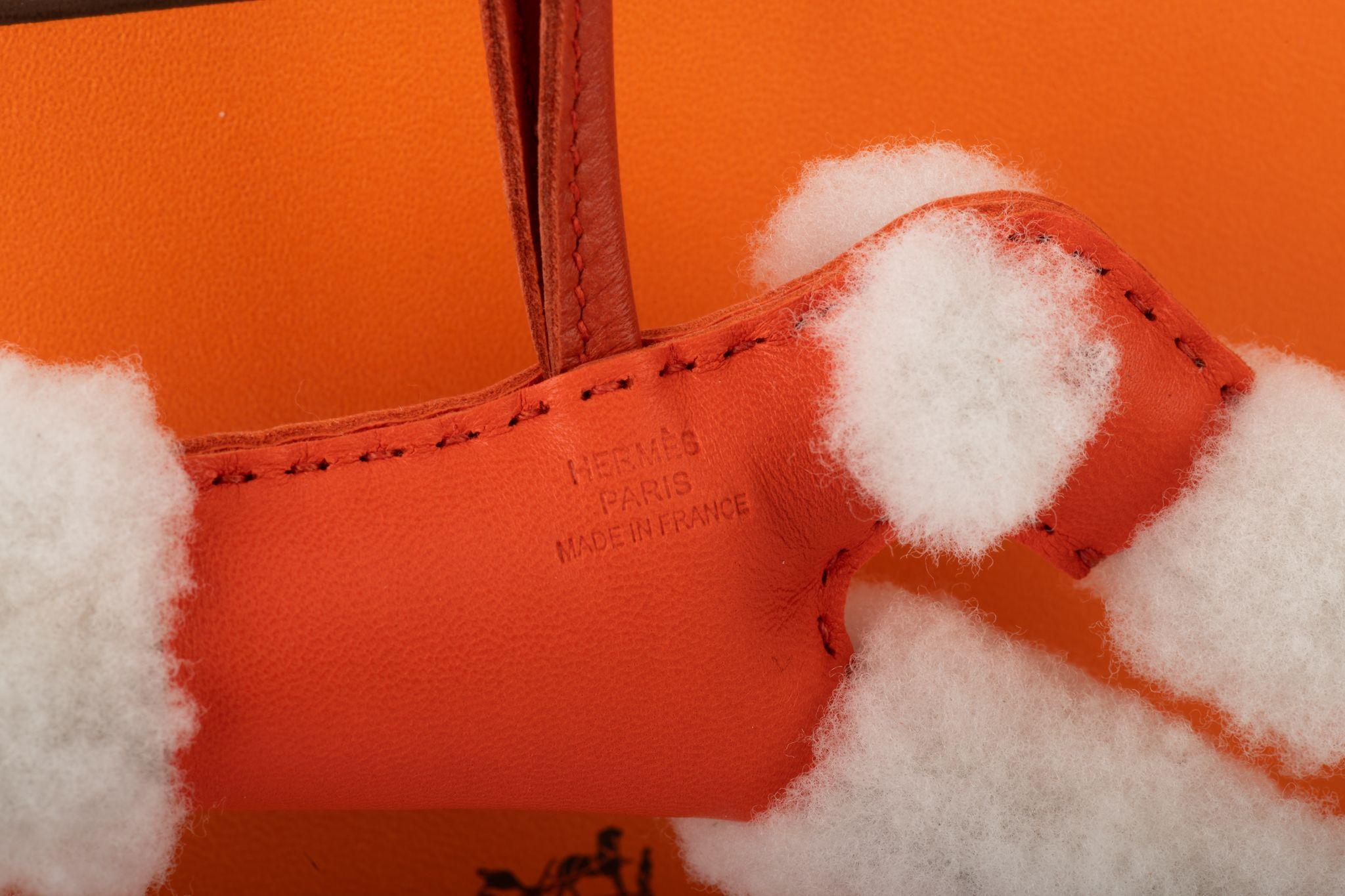 Hermès BNIB Orange Shearling Dog Charm In New Condition For Sale In West Hollywood, CA