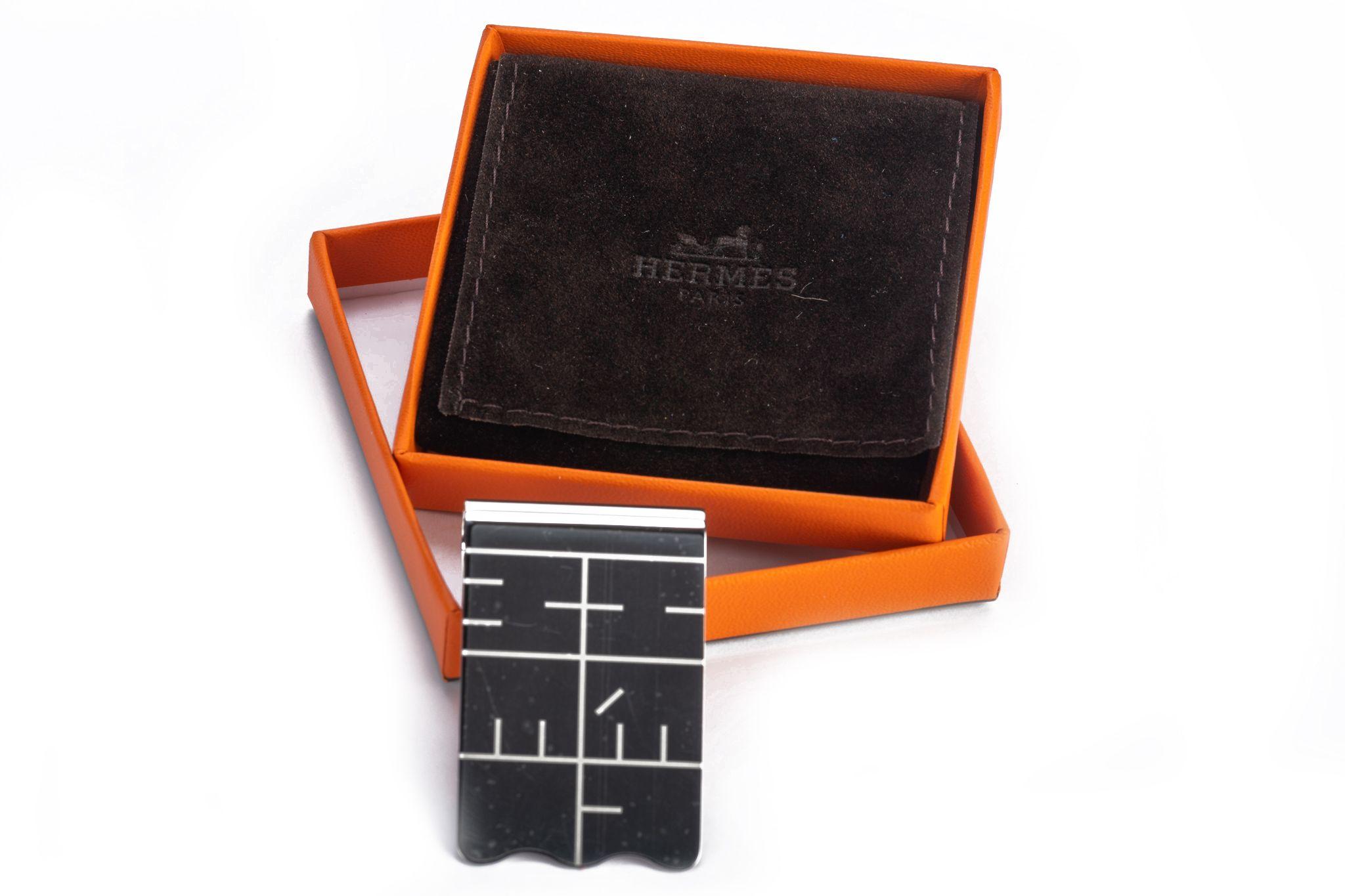 Hermes BNIB Palladium Money Clip Unisexe en vente