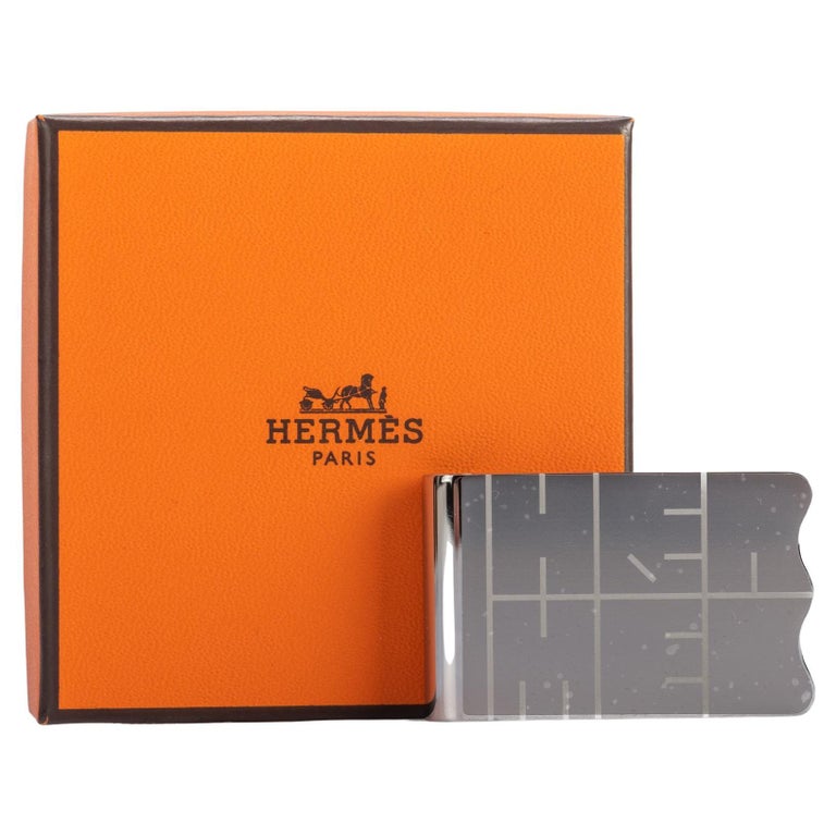 hermes card holder orange