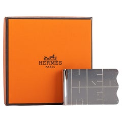 Pince à billets Hermès en palladium, neuve dans son emballage d'origine
