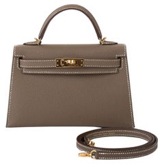 Hermès BNIB Rara Mini Kelly 20 Etoupe
