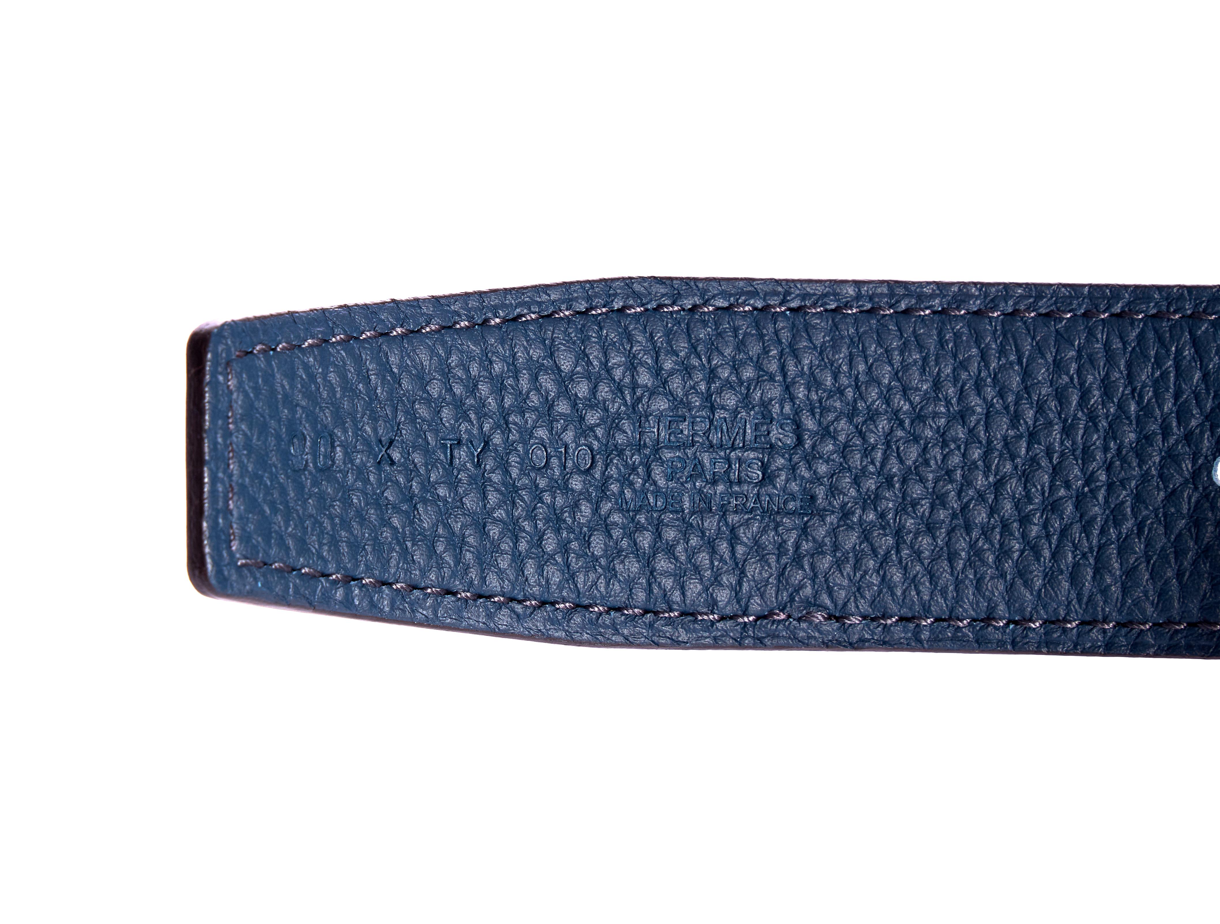 Hermès BNIB Bracelet cuir réversible 32m Neuf - En vente à West Hollywood, CA