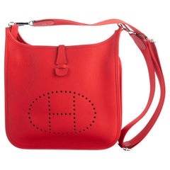 Hermès BNIB Rouge de Coeur Evelyne PM