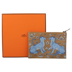 Hermès BNIB Silk Guepards Pochette