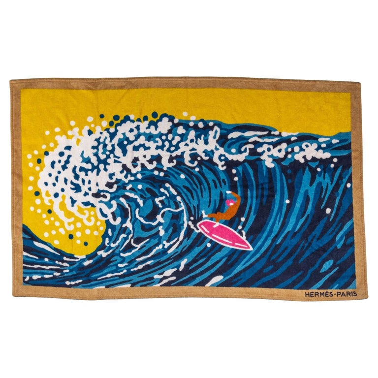 Serviettes drap de plage 75 x 150 cm imprimé de chevaux au galop fond