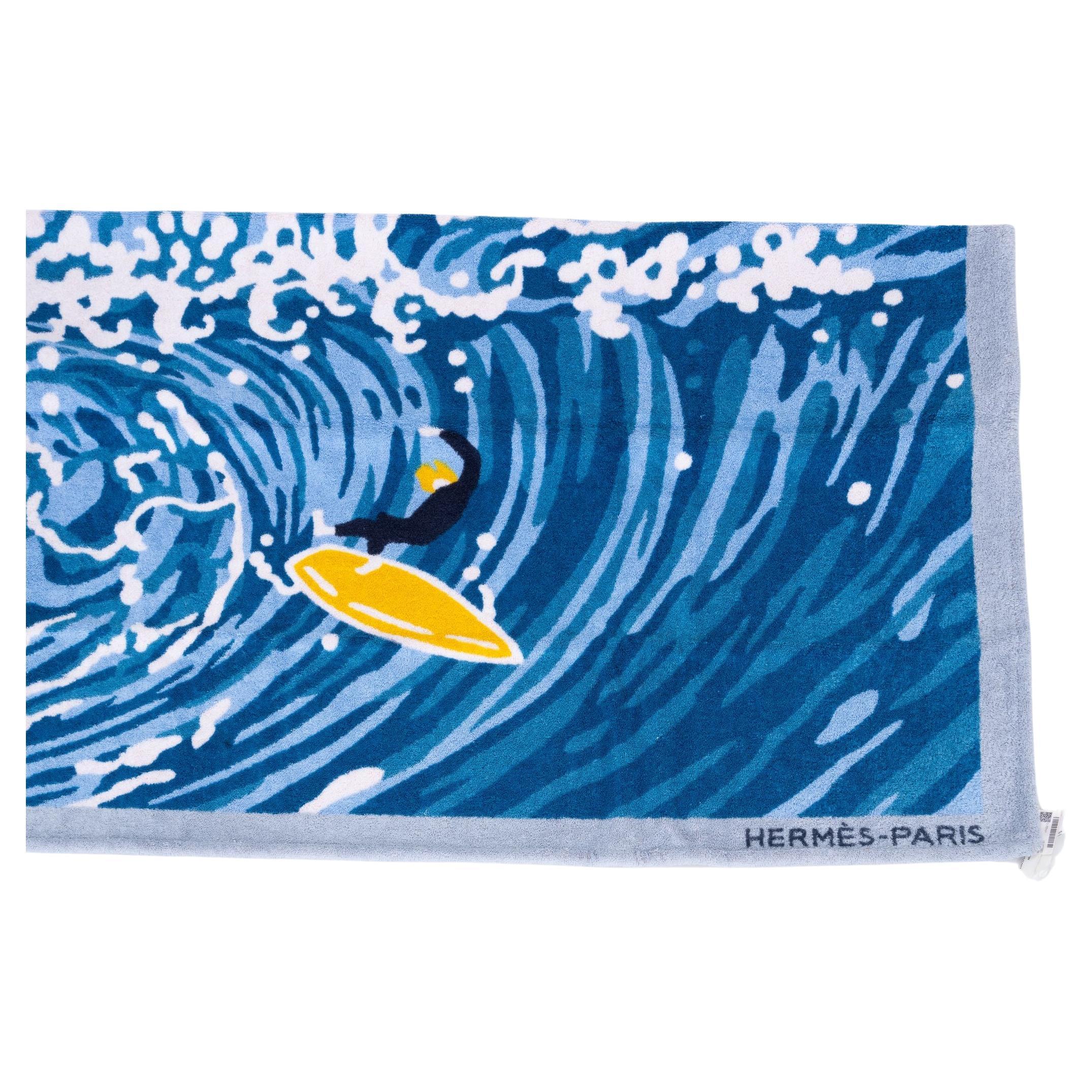 Hermès BNIB Surf & Wave Beach Towel For Sale