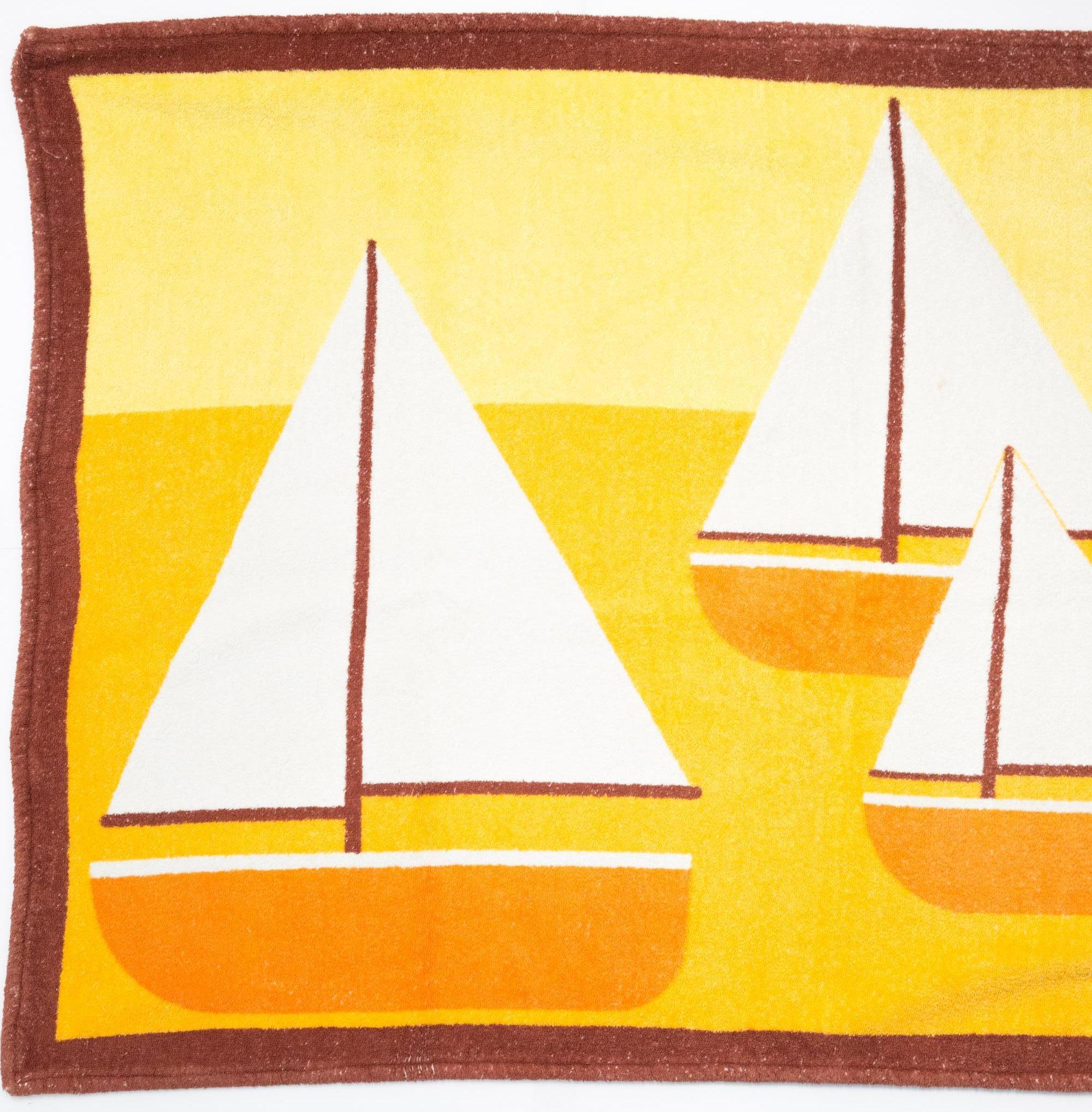 Hermes Boats cotton Beach towel GM In Good Condition For Sale In Paris, FR