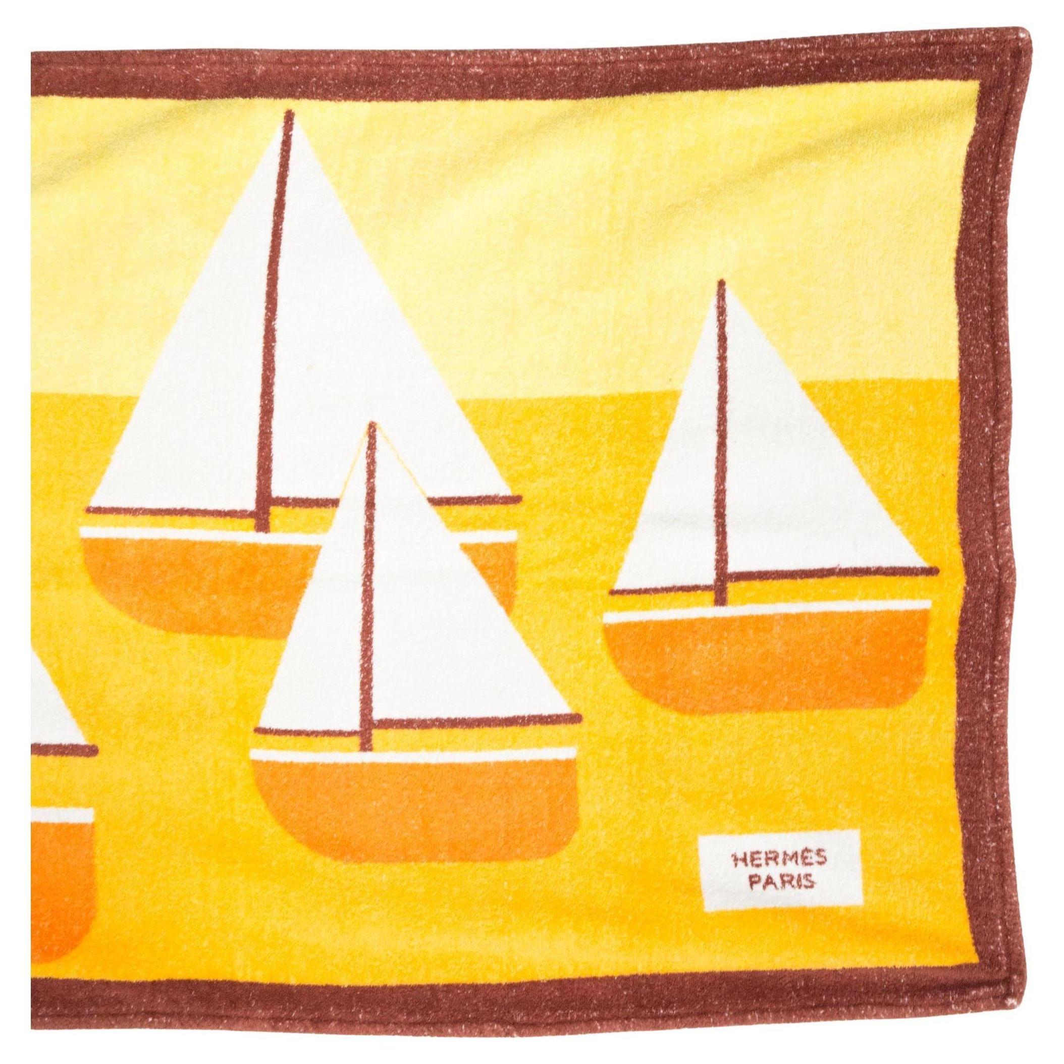 Hermes Boats cotton Beach towel GM