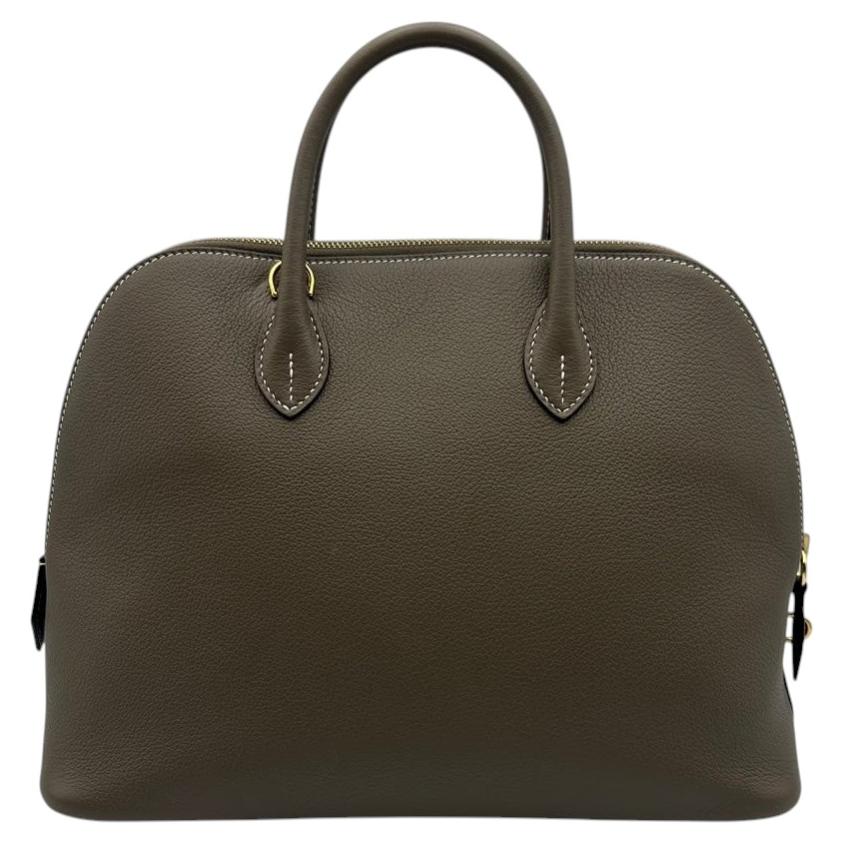 Sac à main Hermès Bolide 1923 30 en cuir étoupe, sac à bandoulière 2 en 1, 2020