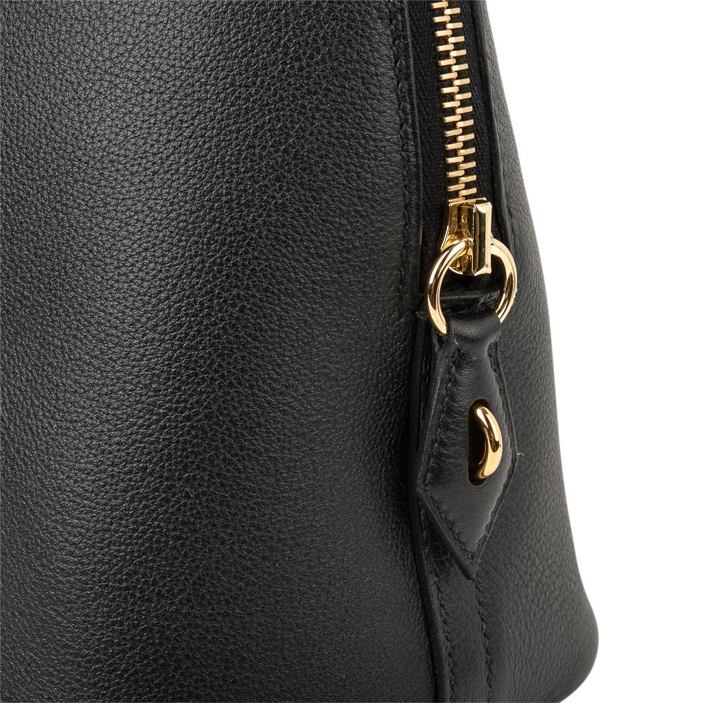 Hermès - Sac Bolide 1923 Taurillon Novillo en cuir noir avec accessoires dorés Pour femmes en vente