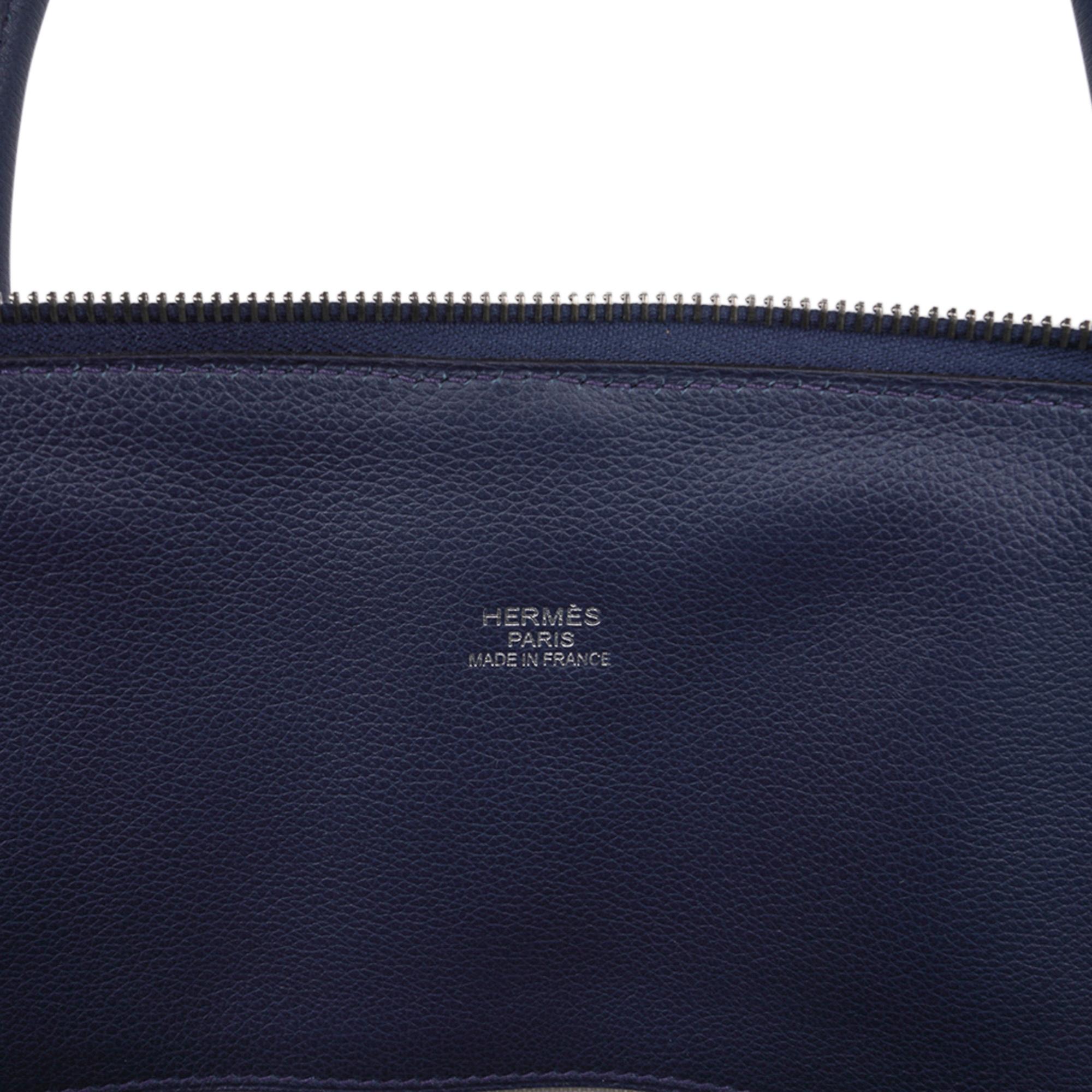 Hermes Bolide 1923 Baseball 45 Bag Bleu de Malte Limited Edition Weekender New 3