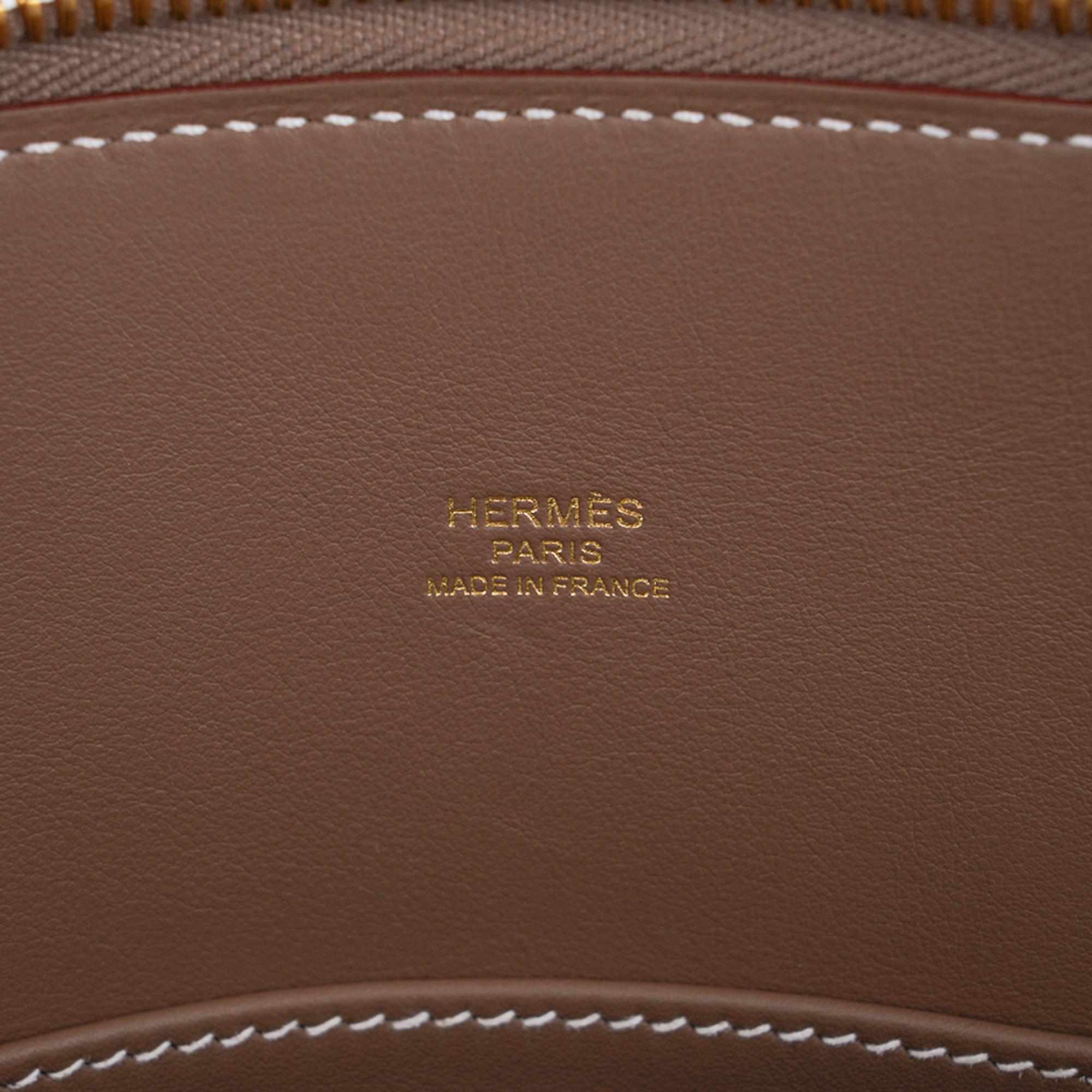 Hermes Bolide 1923 Mini 25 Bag Etoupe Gold Hardware Epsom Leather 1