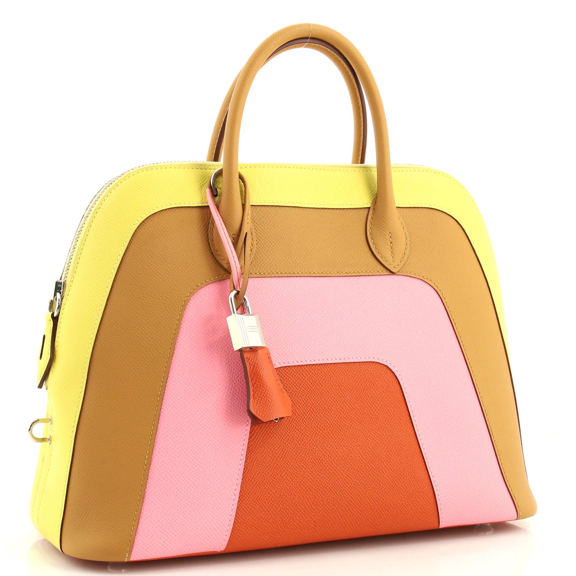 Hermes Bolide 1923 Rainbow Bag Epsom 30 In Good Condition In NY, NY